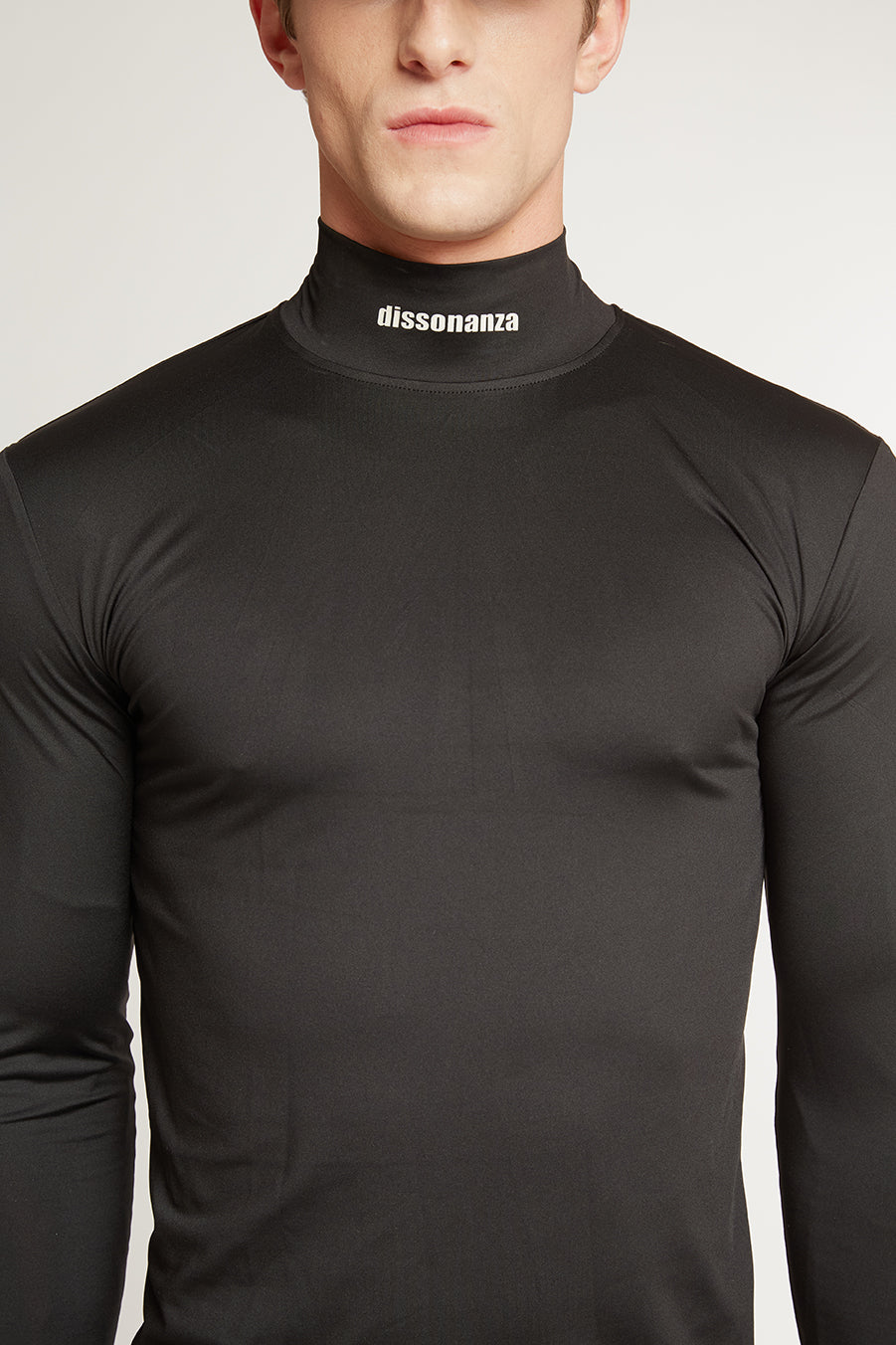 black nylon turtleneck